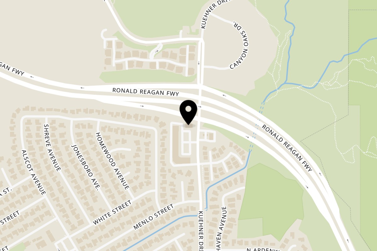 Map showing the location of Betos Italian Bistro on 2325 Kuehner Dr #128 in Simi Valley